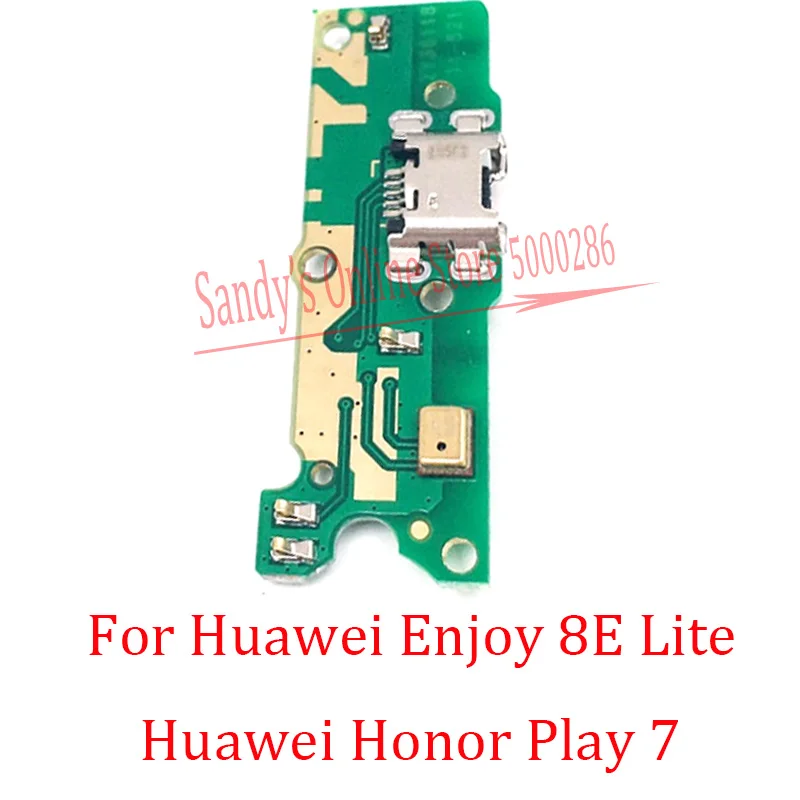 

Новинка для Huawei Enjoy 8E Lite USB порт для зарядки док-станция разъем плата для зарядки гибкий кабель для Honor Play 7 Запасная часть