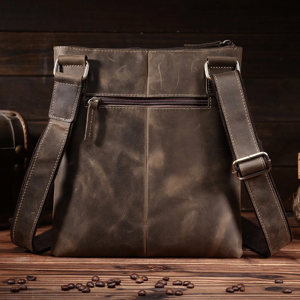 Мужская сумка-Кроссбоди NEWEEKEND Тонкая Повседневная сумка из натуральной воловьей