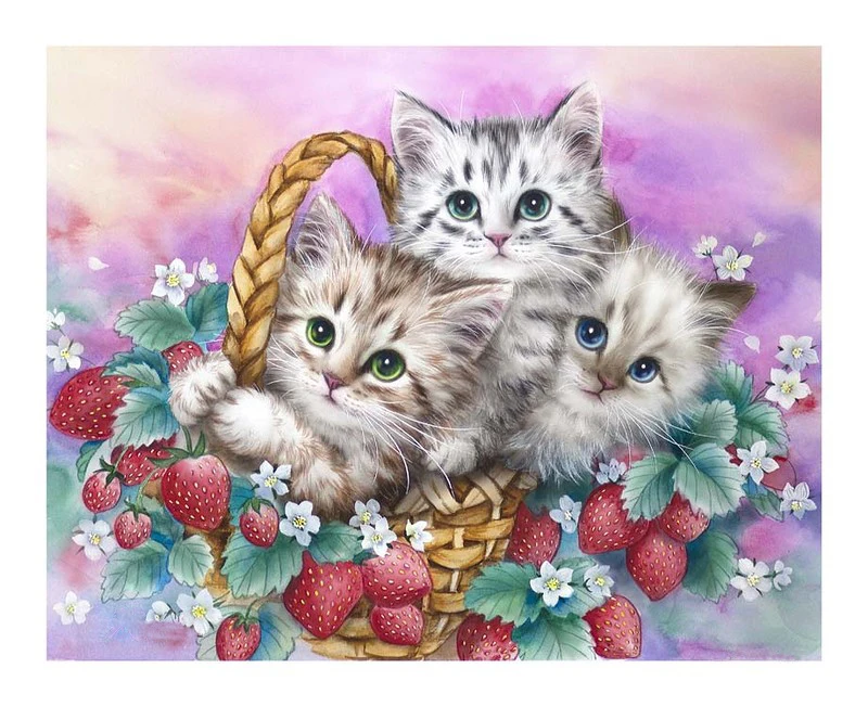 

3D DIY алмазная живопись кот рукоделие картина с алмазным рисунком