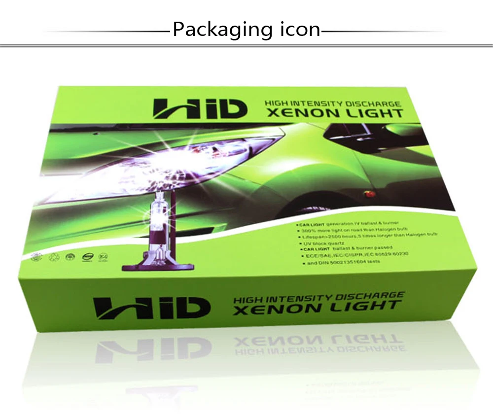 CARCTR 1 комплект ксеноновые автомобильные фары лампы HID с балластами H H3 H4 H7 H8/H9/H11 6000K 12V 35WHID ксеноновая лампа для автомобиля комплект фар