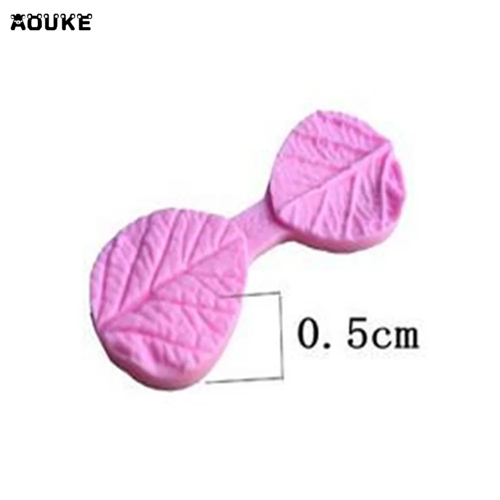 Силиконовая форма для торта с 2 листьями/листьями желто формы пудинга и кубиков