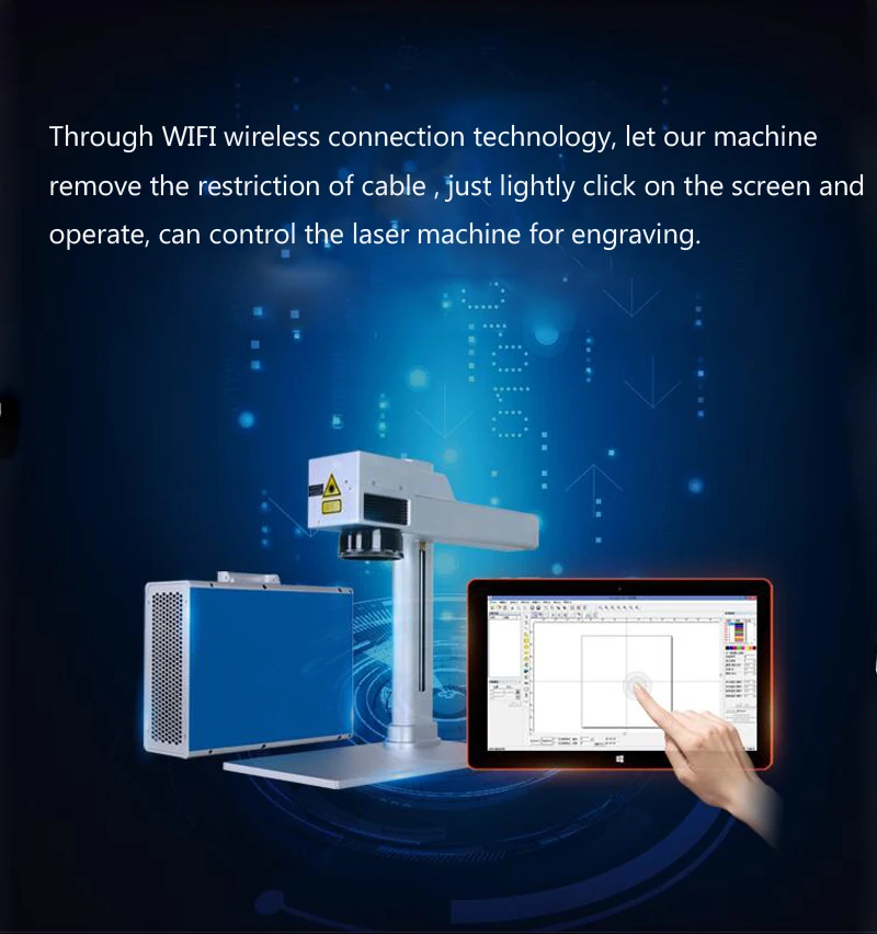 Портативная волоконно оптическая лазерная маркировочная машина AS 20 Вт