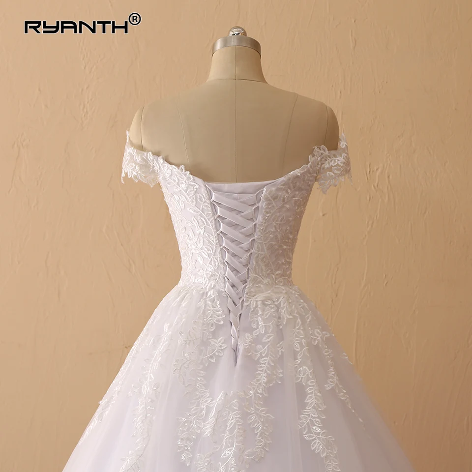 Cheap Robe De Mariage Sexy Off The Shoulder Lace Ball Gown Wedding Dress 2019 Hot Sale Vestido de Noiva Custom Made | Свадьбы и