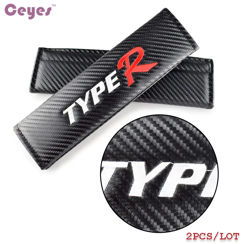 Ceyes Накладка для ремня безопасности автомобиля авто Стайлинг подходит TYPER Honda TYPE R