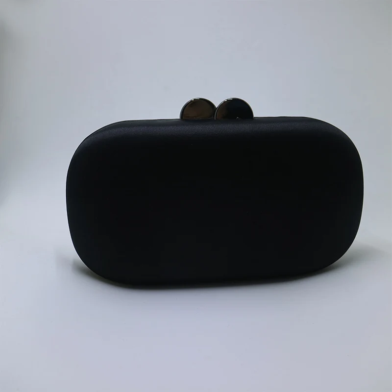 Black Nophia новая овальная форма шелк сатиновая коробка клатчи вечерние сумки и клатчи для женщин черный темно-синий - Цвет: Black