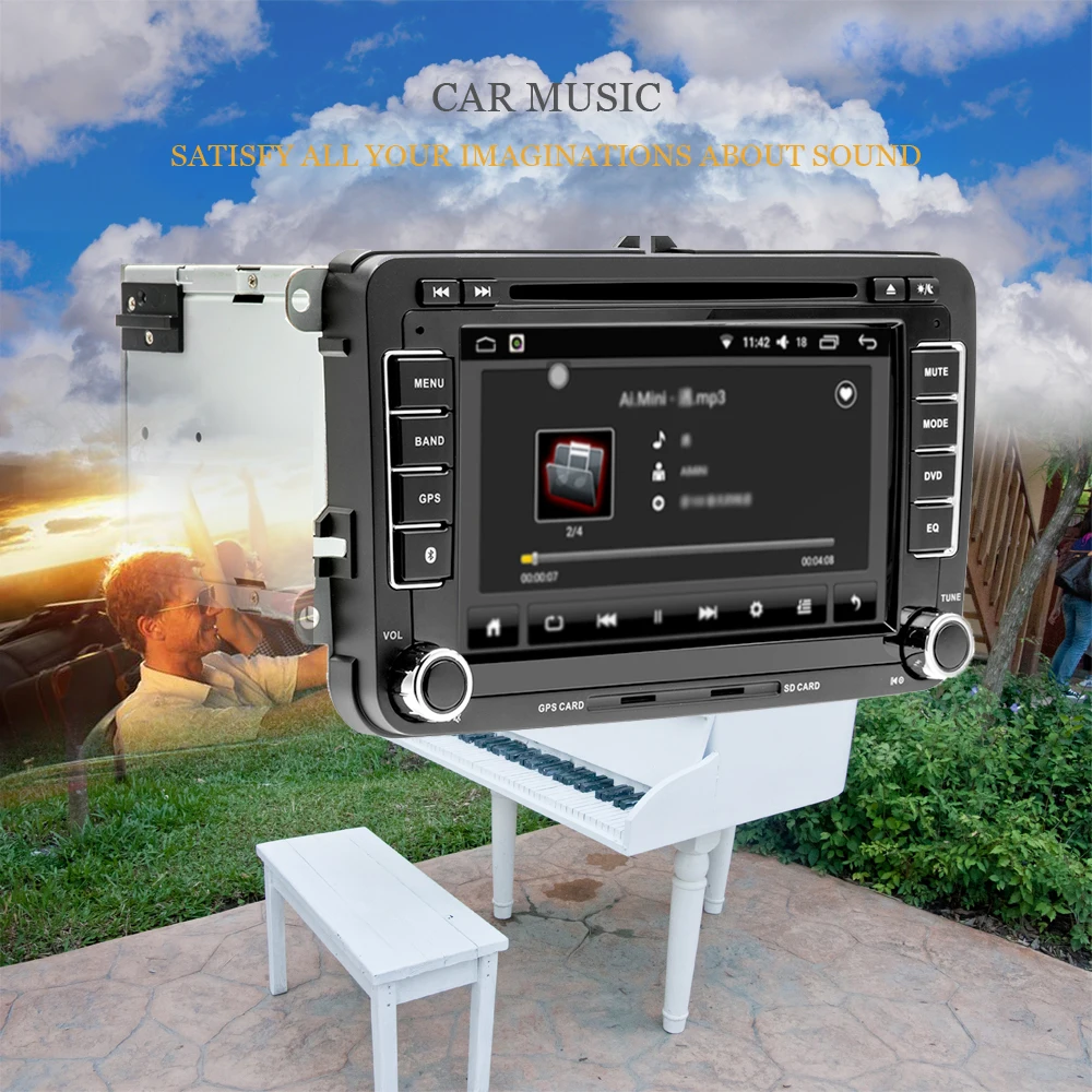 AMPrime 7 &quot2din автомобильный DVD GPS Радио стерео плеер для Volkswagen VW golf 6 passat b6 B7