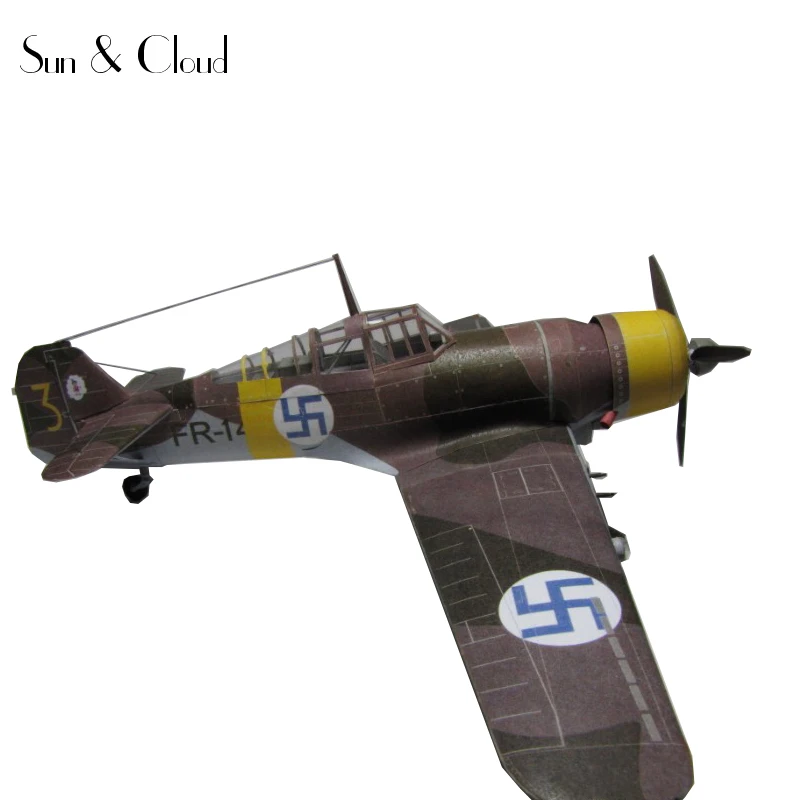3D Fokker D. ХI самолёт в масштабе 1:32 модель самолета из бумаги для сборки ручная