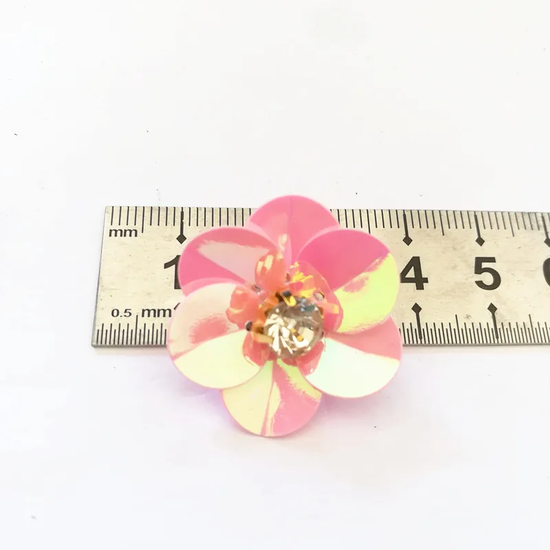 20pcs25mm ручной вышивки бисера цветок декоративные аксессуары DIY Детский свитер