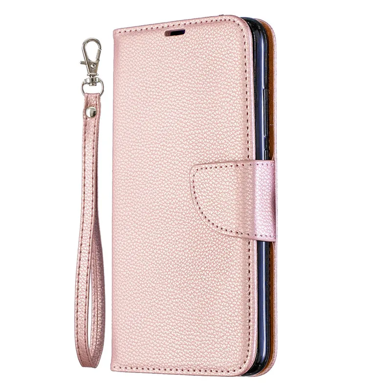Откидная крышка Подставка Wallet для Xiaomi Redmi Note 7 Однотонная одежда Личи шаблон PU