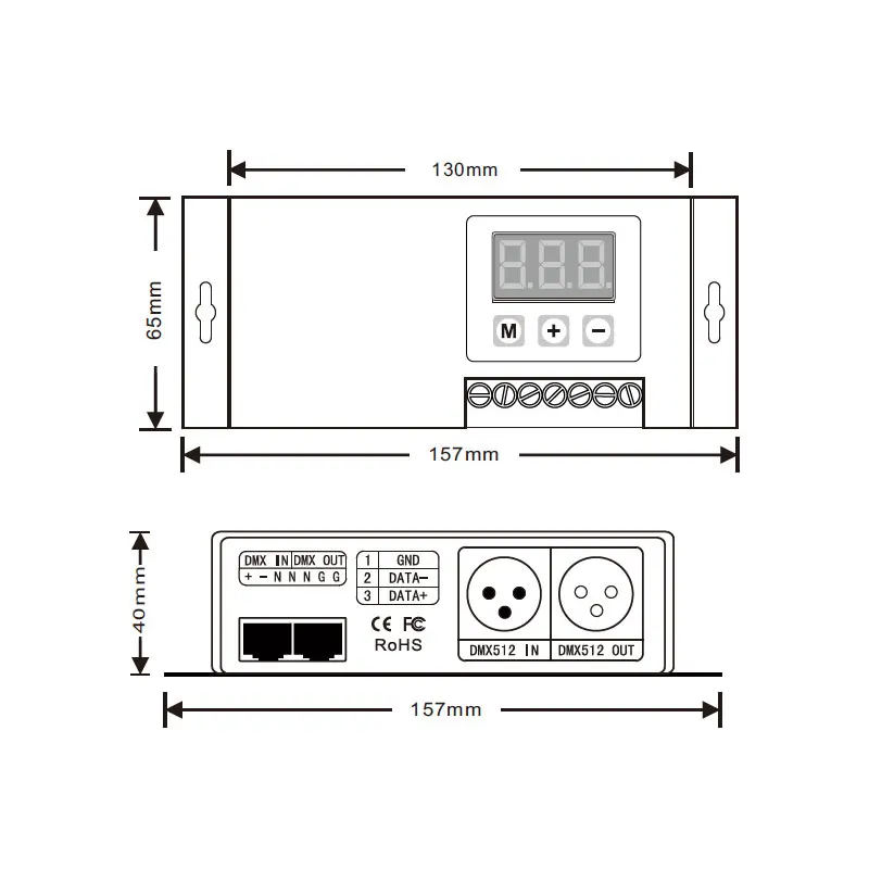 DC12V-24V 4 канала 4096 декодер DMX512 с серыми шкалами постоянного напряжения и драйвером