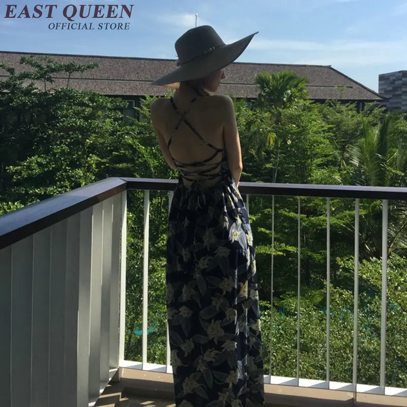 Женское пляжное платье туника с открытой спиной и цветочным принтом|sea dress|tunic