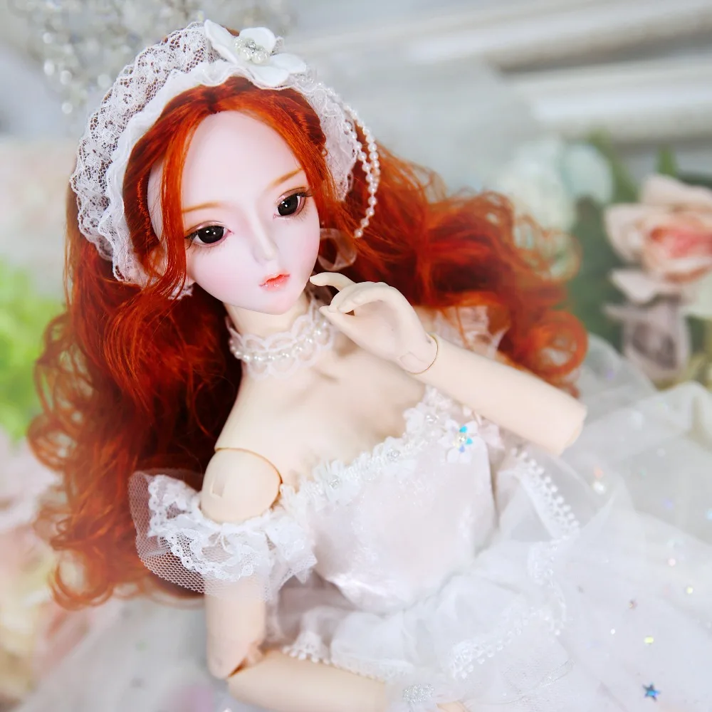 Куклы DBS 1/3 bjd свадебное платье белое головной убор для 62 см только одежда без