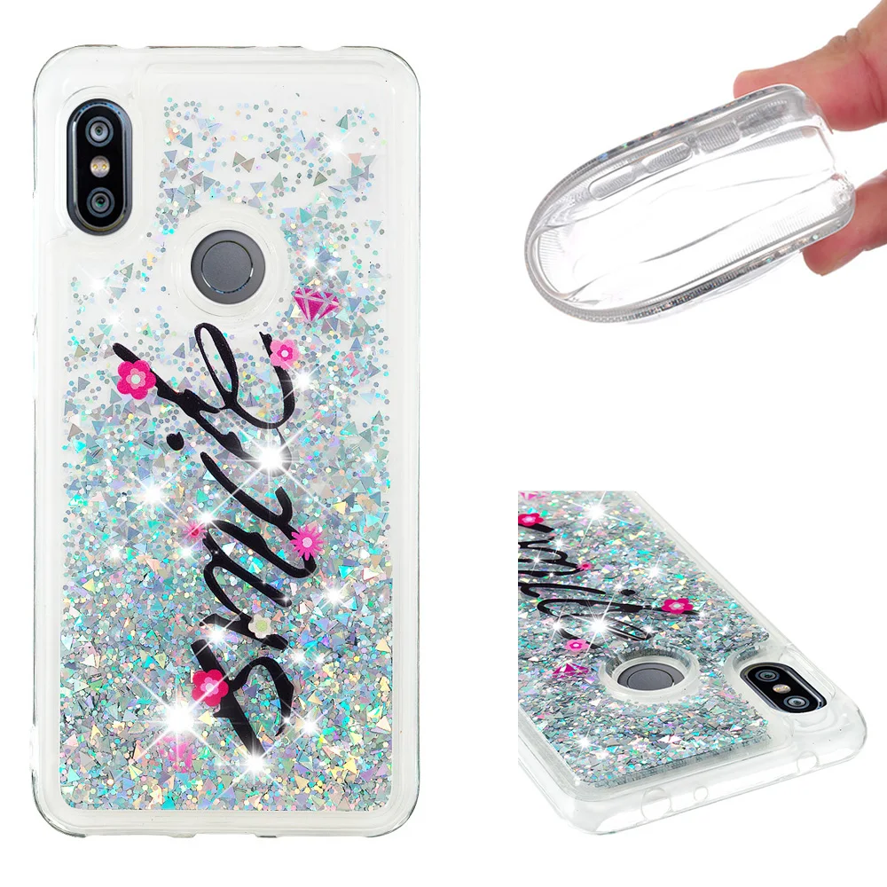 Шикарный чехол для Xiaomi Note 6 Redmi Pro Dynamic Liquid Quicksand TPU Xiomi Xaomi Red Mi 6Pro Funda|Чехлы-накладки| |