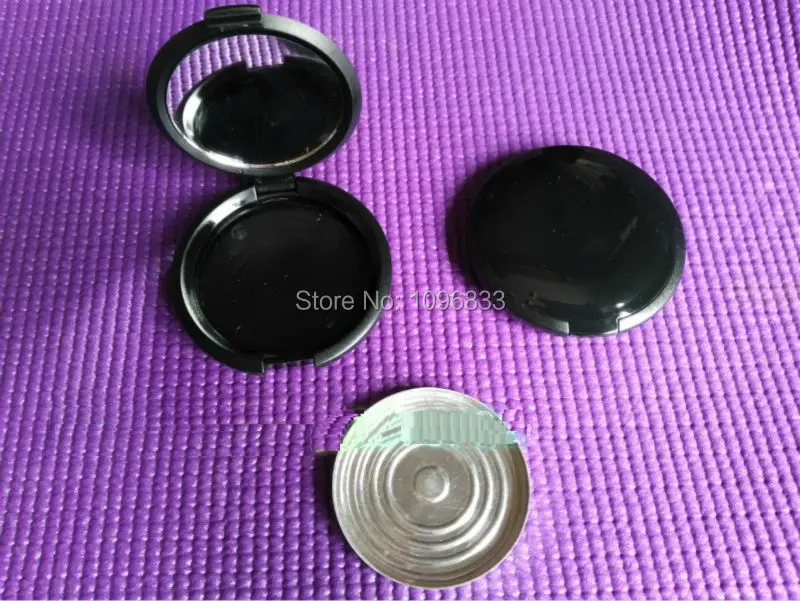 5G Eyeshadow Powder Case with Mirror, Black Cosmetic Compact, Make-up Powder Packing Jar, can add Aluminum Pan, 50pcs/Lot