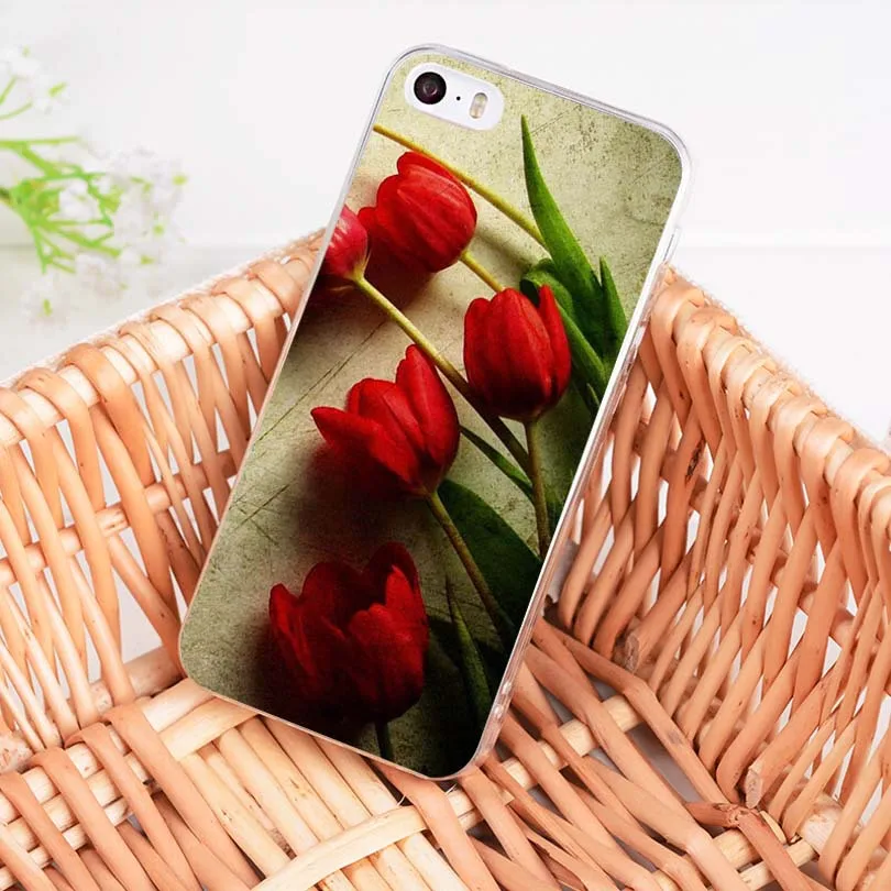 MaiYaCa розовый желтый красный тюльпан цветы Мягкий tpu чехол для телефона iPhone 8 7 6 6S Plus