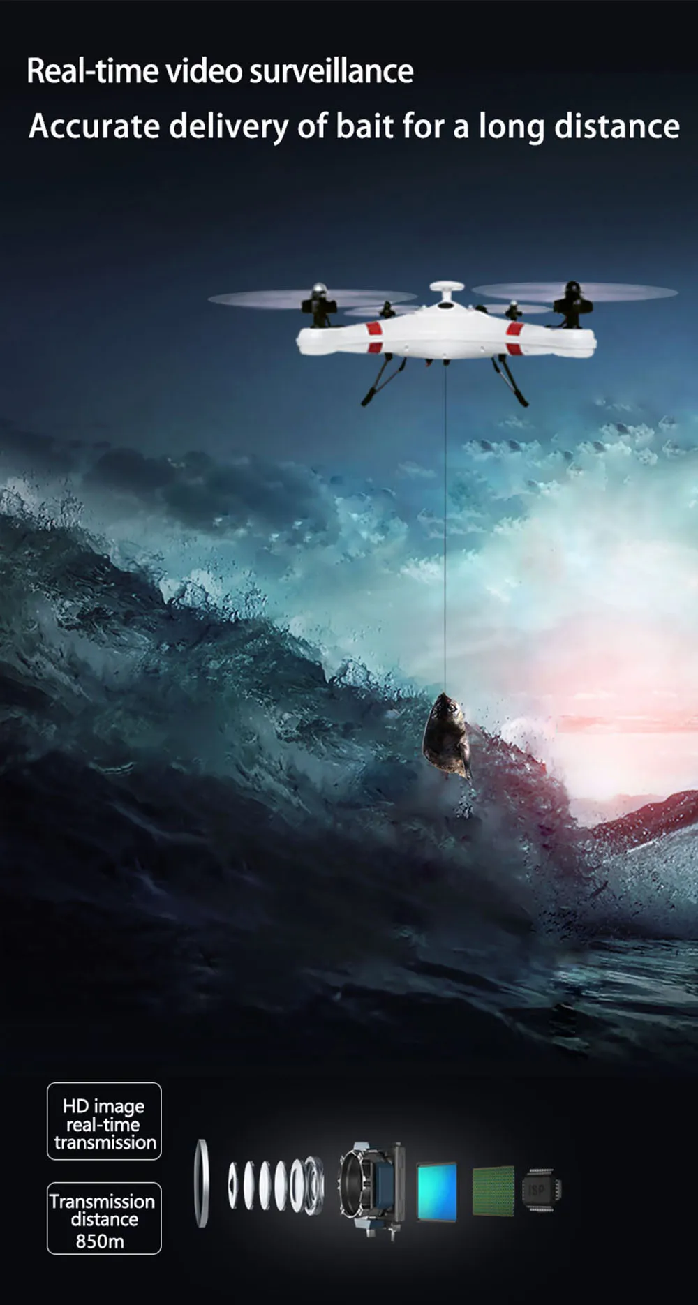 Профессиональный Радиоуправляемый квадрокоптер POSEIDON-PRO Модернизированный Радиоуправляемый рыболовный Дрон вертолеты бесщеточный gps отслеживание местоположения водонепроницаемые игрушки