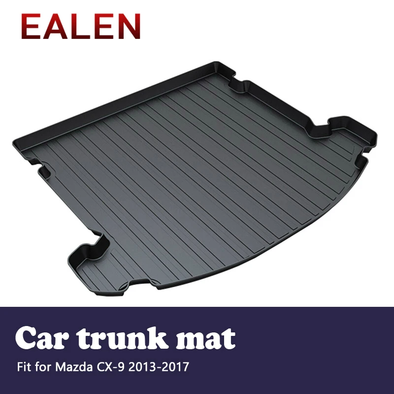EALEN For Mazda CX-9 2013 2014 2015 2016 2017 Boot Liner Tray Waterproof Anti-slip mat Accessories 1Set Car Cargo rear trunk mat