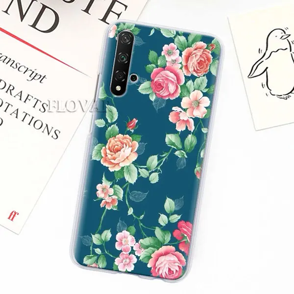 015 Футляр для телефона для Honor 20 Pro 9 10 Lite 8X 8A 8C 8 S 7A фотоаппаратов моментальной печати 7 S Y7 Y9 V20 Мандала Цветок дурмана с цветочным принтом Твердые чехлы из PC - Цвет: 015