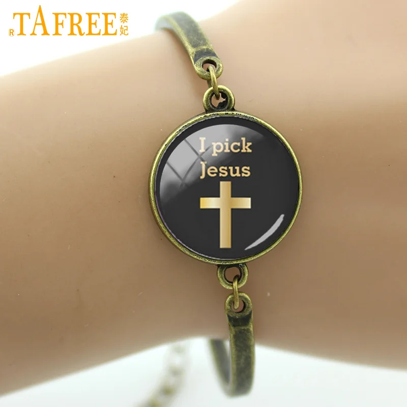 Браслеты TAFREE Я беру Иисуса христианство Бог крест религиозные подвески