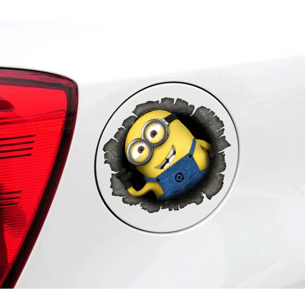 Стикер для автомобиля с милым мультяшным рисунком из мультфильма Despicable Me клей