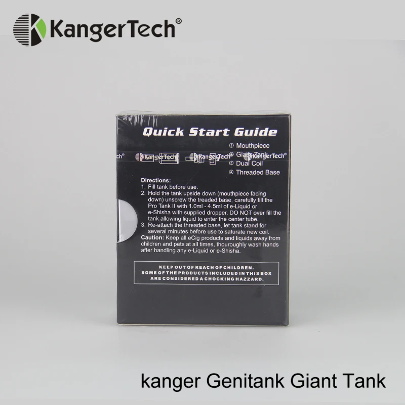 Оригинальный гигантский атомайзер Kanger Genitank электронная сигарета танки двойная