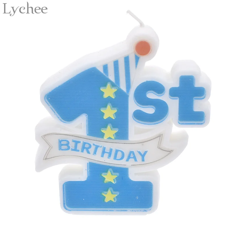 Lychee Life Baby свечи для торта на 1 й день рождения детские украшения вечеринки в честь