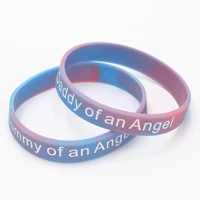 50pcs hot sale fashion mummy and daddy of an angel silicone wristband rubber bracelets bangles family adults gift jewelry sh161