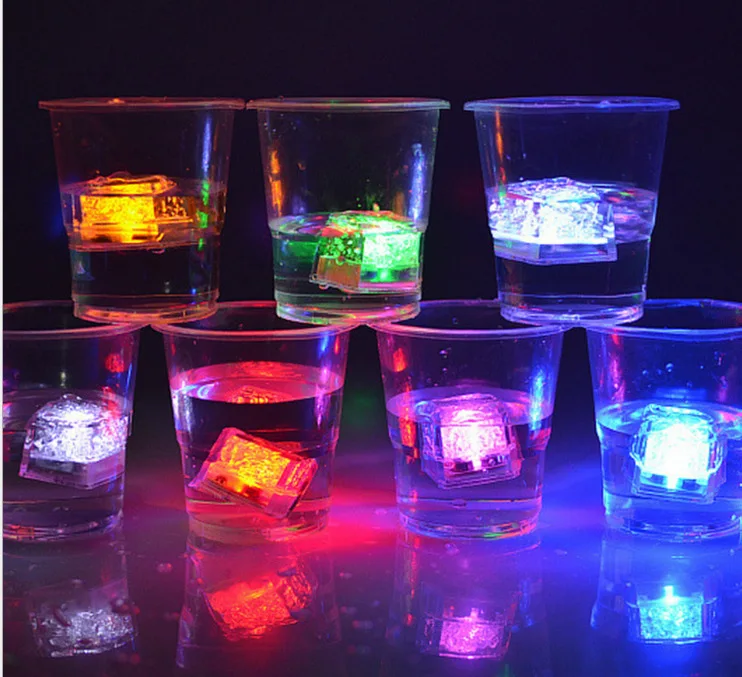 24 шт./лот Navpeak LED Ice Cube Fast Flash Slow 7 цветов авто меняющий кристалл куб для Дня Святого
