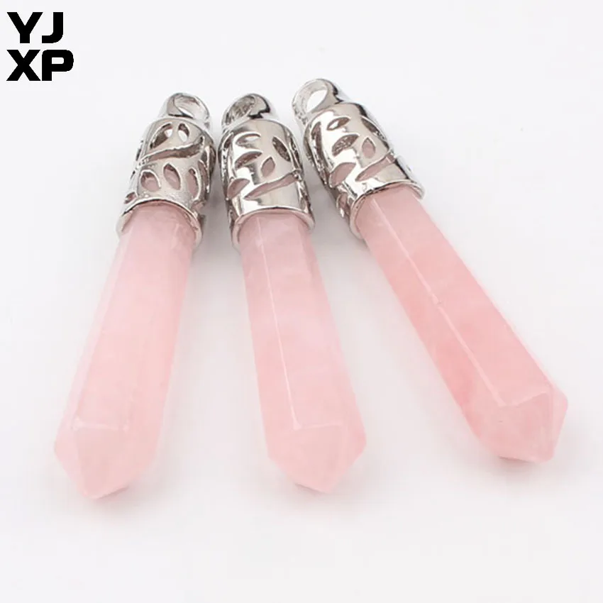 YJXP простой стиль посеребренный опал унакита камни кристалл розы кварц
