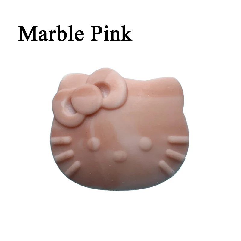 marble pink 20 шт./лот мультфильм hello kitty Силиконовый бисер ребенок Прорезывание Зубов Бисер безопасный пищевой сорт для кормления Жевательная Кошка Китти Силиконовые Бусины - Цвет: marble pink