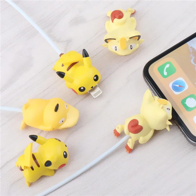 SIANCS мультфильм защита для кабеля "укус" Аниме для iphone usb зарядный кабель милые животные кабельный держатель Органайзер winder