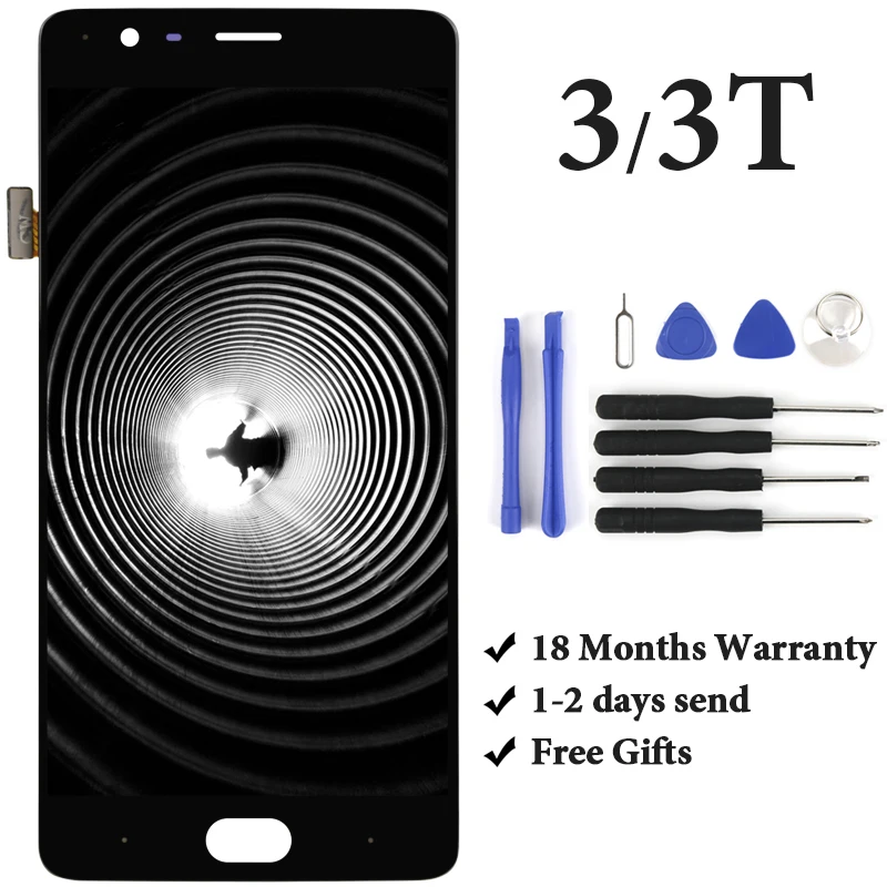1 шт. для one plus 3/one 3T ЖК экран three 3 A3000 A3003 EU версия oneplus A3010 дисплей в сборе|Экраны