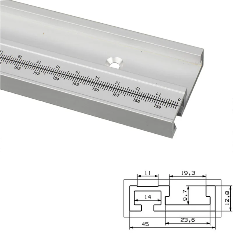 

30/45 Model Aluminium alloy Miter Track Stop T-tracks Aluminum Slot Miter Track Jig Fixture Woodworking DIY Tool