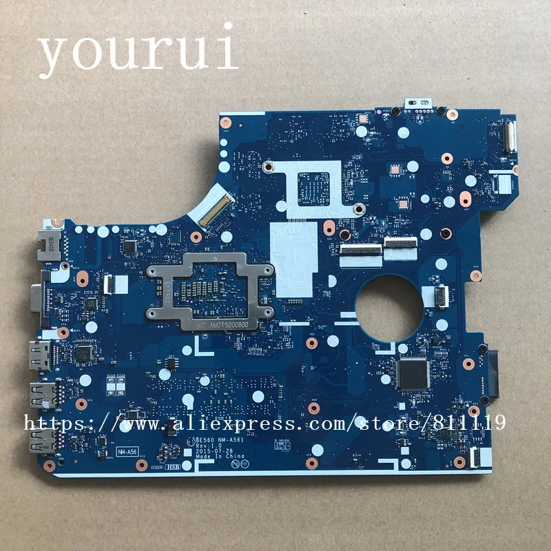 

yourui For Lenovo ThinkPad E560 Laptop For Motherbaord i5-6200u CPU DDR3 FRU;01AW105 BE560 NM-A561 Fully Tested working