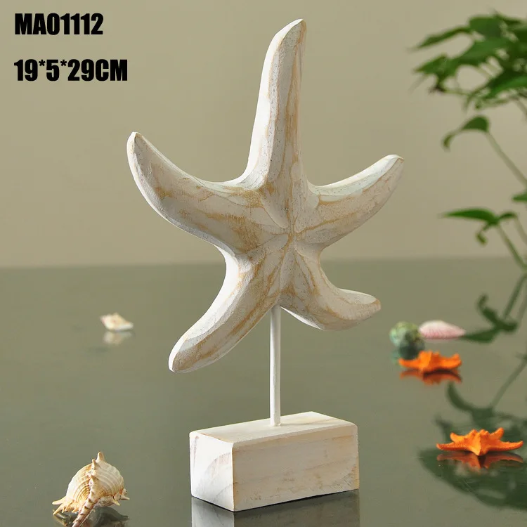Средиземноморский Стиль Дерево Starfish Рог гиппокампа фигурки Творческий