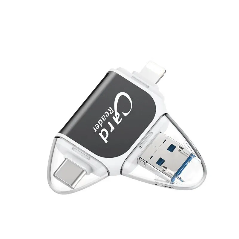4 in 1 OTG Card Reader Micro USB C Memory Adapter SD TF for iPhone X 6 7 8 Samsung S8 Android Phone | Компьютеры и офис