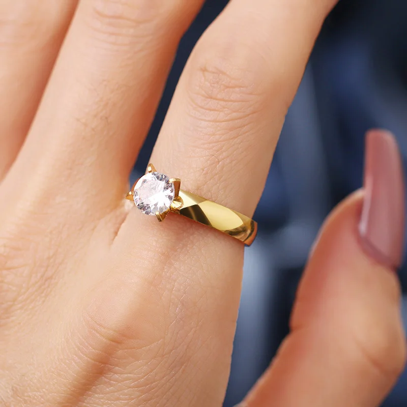 Woiwoi кольца из нержавеющей стали серебряный цвет Изысканный Bijoux Мода Свадьба &amp