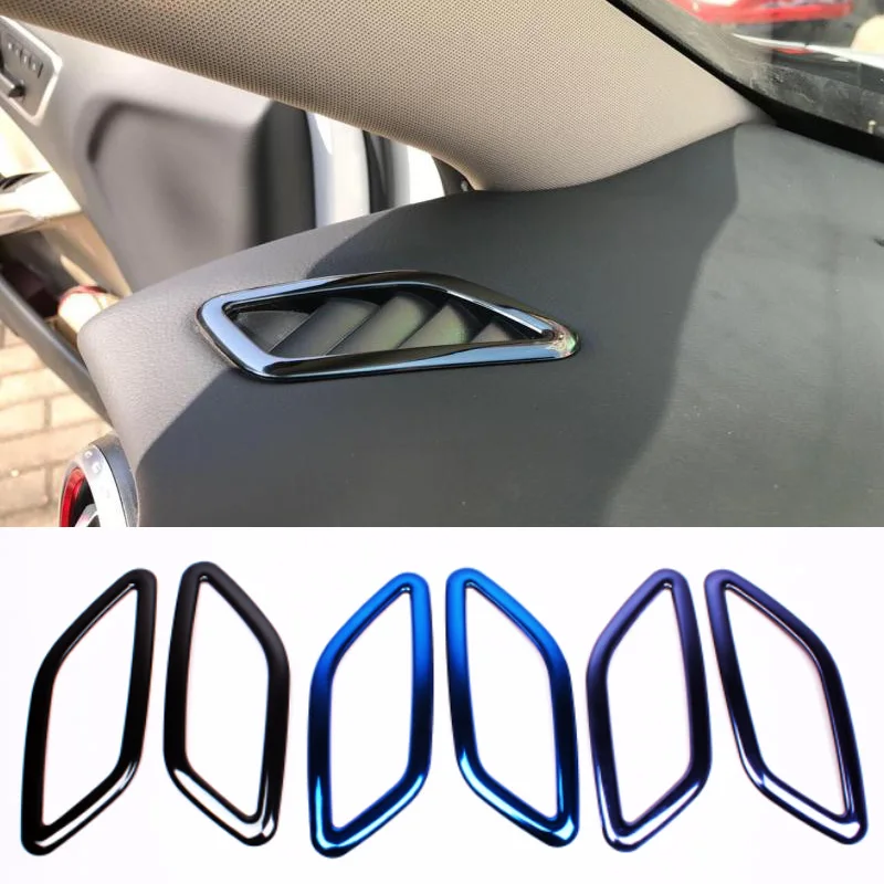 

2pcs steel stainless car air condition outlet decoration sticker For Mercedes-Benz A A45 AMG 4MATIC GLA 180 200 260 CLA Styling