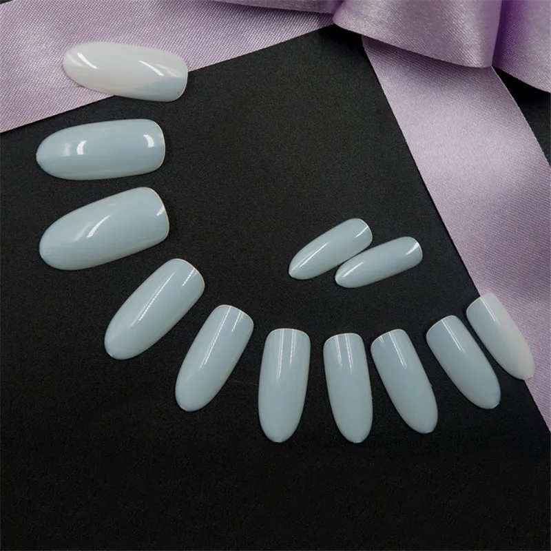 500 искусственные овальные накладные ногти с прозрачным/натуральным полным