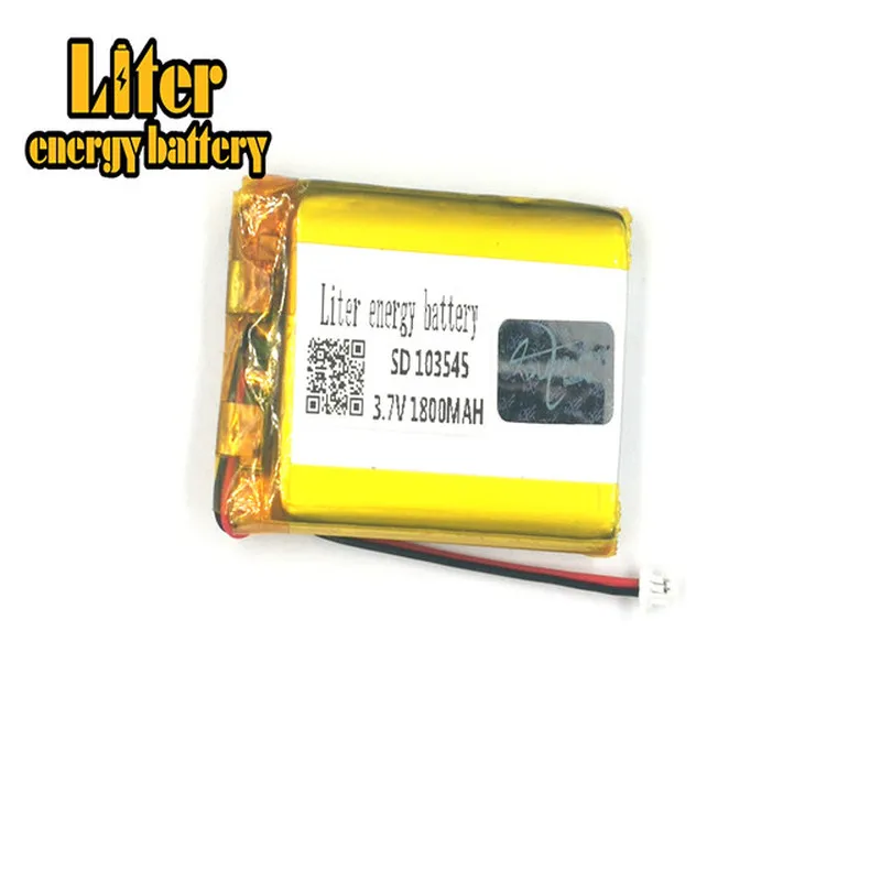 Вилка 1 0 2 P литиевая батарея 103545 3 7 v 1800mah перезаряжаемая литий полимерная PL LiPo