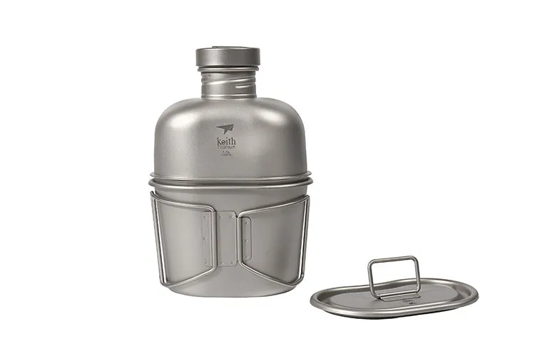 Keith titanium 1100 мл спортивный чайник и 700 мл титановый Ланч-бокс для кемпинга армейские Бутылки Для Воды Плита Сверхлегкий Ti3060
