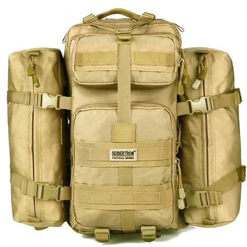 Brown 45L A B B Seibertron Открытый тактический рюкзак 3P MOLLE сумка для пешего туризма кемпинга EDC рюкзак компактный пакет сумка для вершины 30л/45л Водонепроницаемый - Цвет: Brown 45L A B B