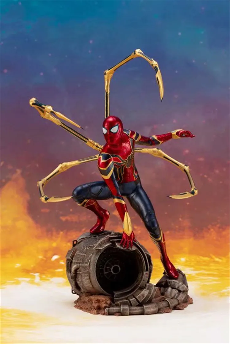Marvel Мстители ARTFX + война бесконечности Железный Человек паук фигурка супергероя