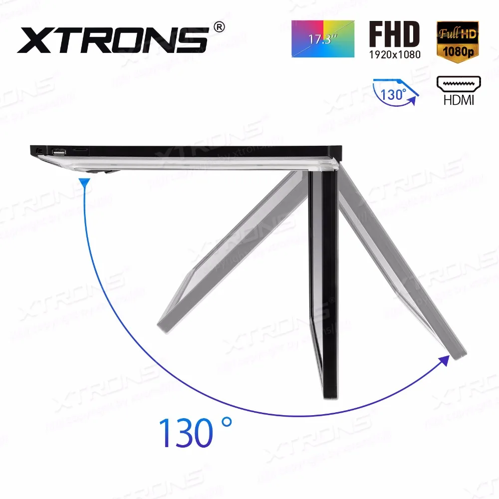 XTRONS 17 3 &quotАвтомобильная крыша Plarer FHD 1920*1080 P HD видео MPV на крыше монитор HDMI IR FM +