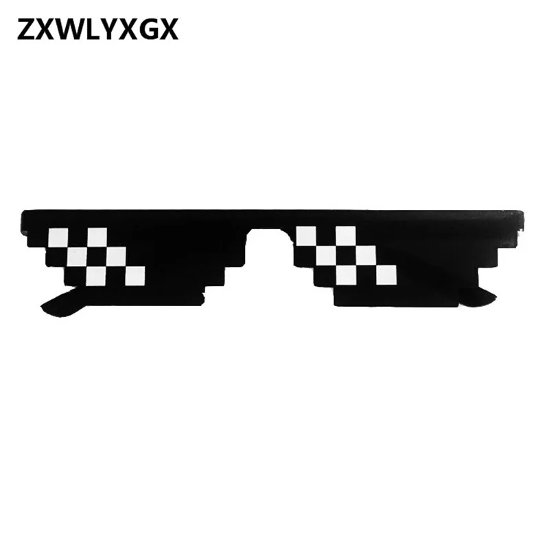 ZXWLYXGX очки 8 бит MLG Pixelated солнцезащитные очки для мужчин и женщин бренд Thug Life очки для вечеринки мозаика винтажные очки