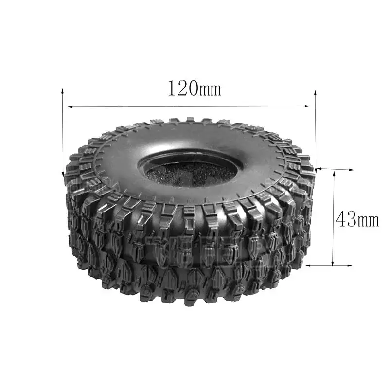 4 шт. 120 мм 1 9 &quotрезиновые шины/колесные шины для 1:10 RC Rock Crawler Axial SCX10 90047 RC4WD D90 D110 TF2