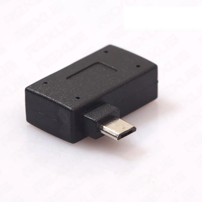 Бесплатная доставка угловой левосторонний правосторонний разъем Micro USB OTG