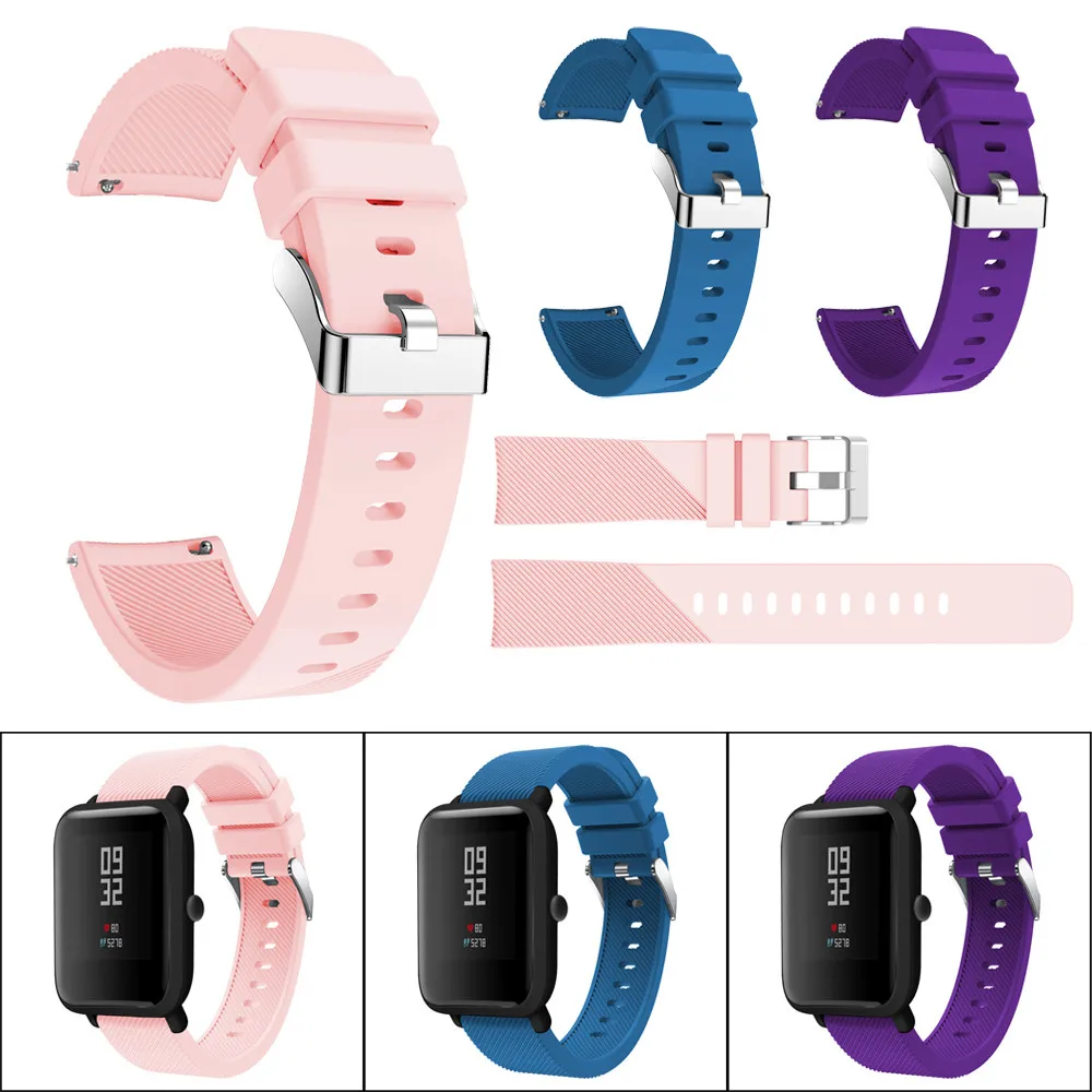 Мягкий силиконовый аксессуар часы Wirstband для Huami Amazfit Bip Молодежные часы сменный Браслет умные часы с ремнем