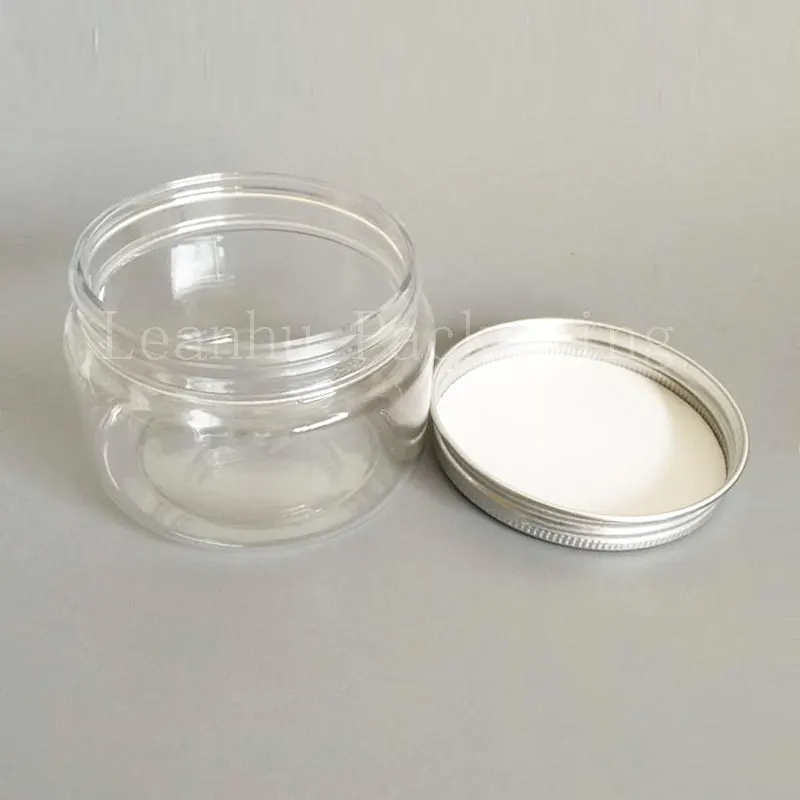Прозрачный пустой круглый контейнер для косметики прозрачный пластиковый банка