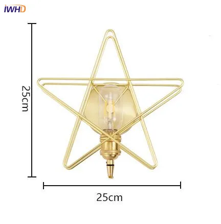 

Nordic Brass Copper Wall Lamp Creative Wandlamp Modern Star LED Wall Light Fixtures For Home Lighting Bedside Arandela Luminaire